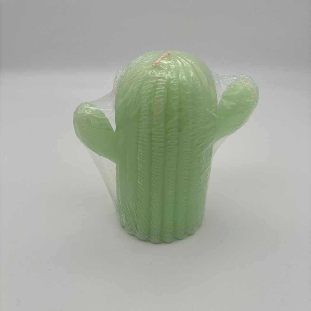 Garden Party Unscented 16oz Mini CACTUS Candle, Room Kitchen House Decor NEW